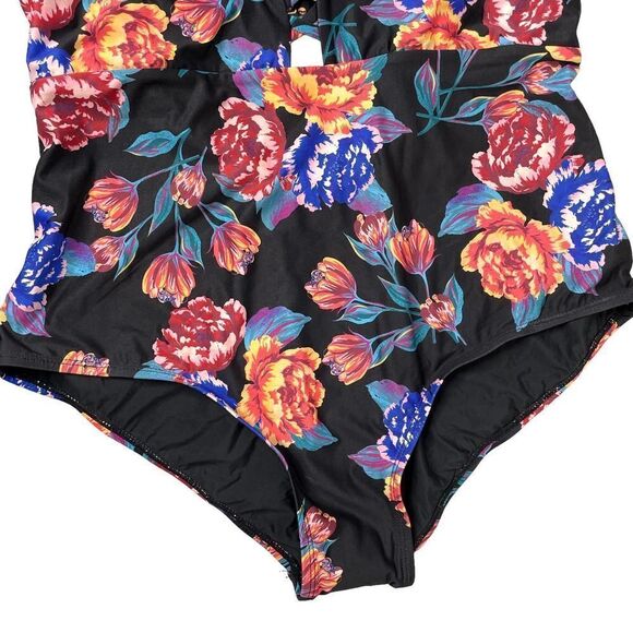 NEW Modcloth The Pamela floral One-Piece Swimsuit Sz XL - Picture 5 of 11